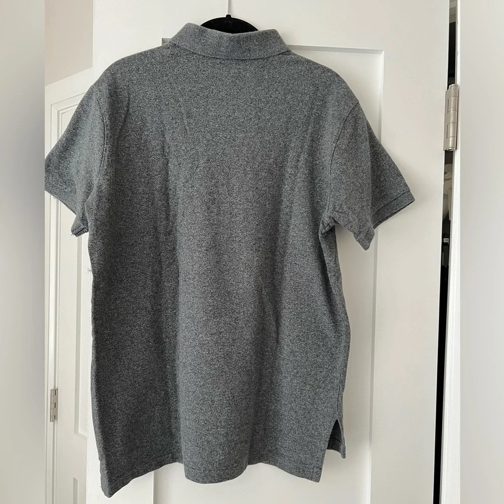 Gray Short Sleeve Custom Fit Ralph Lauren Polo Shirt [Large]